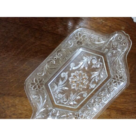 VTG Indiana Glass Sandwich Diamond Shaped Creamer and Sugar Set EAPG Beautiful!! - Picture 2 of 4